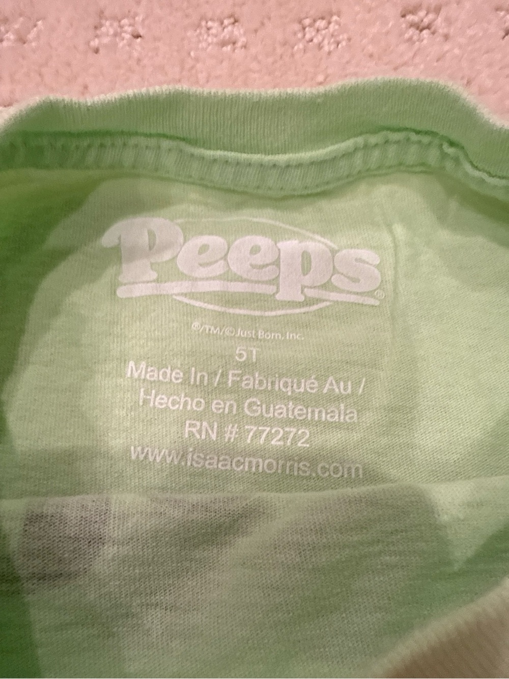 Peeps Kids Green Graphic T-Shirt Sunglasses Bunnies Size 5T Easter - Picture 3 of 4